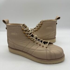 Adidas FZ3837 Women Size 11 Originals Superstar Pale Shell Toe Winterized Boots